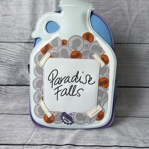 Loungefly Disney Pixar Paradise Falls Coin Jar Mini Backpack NWT